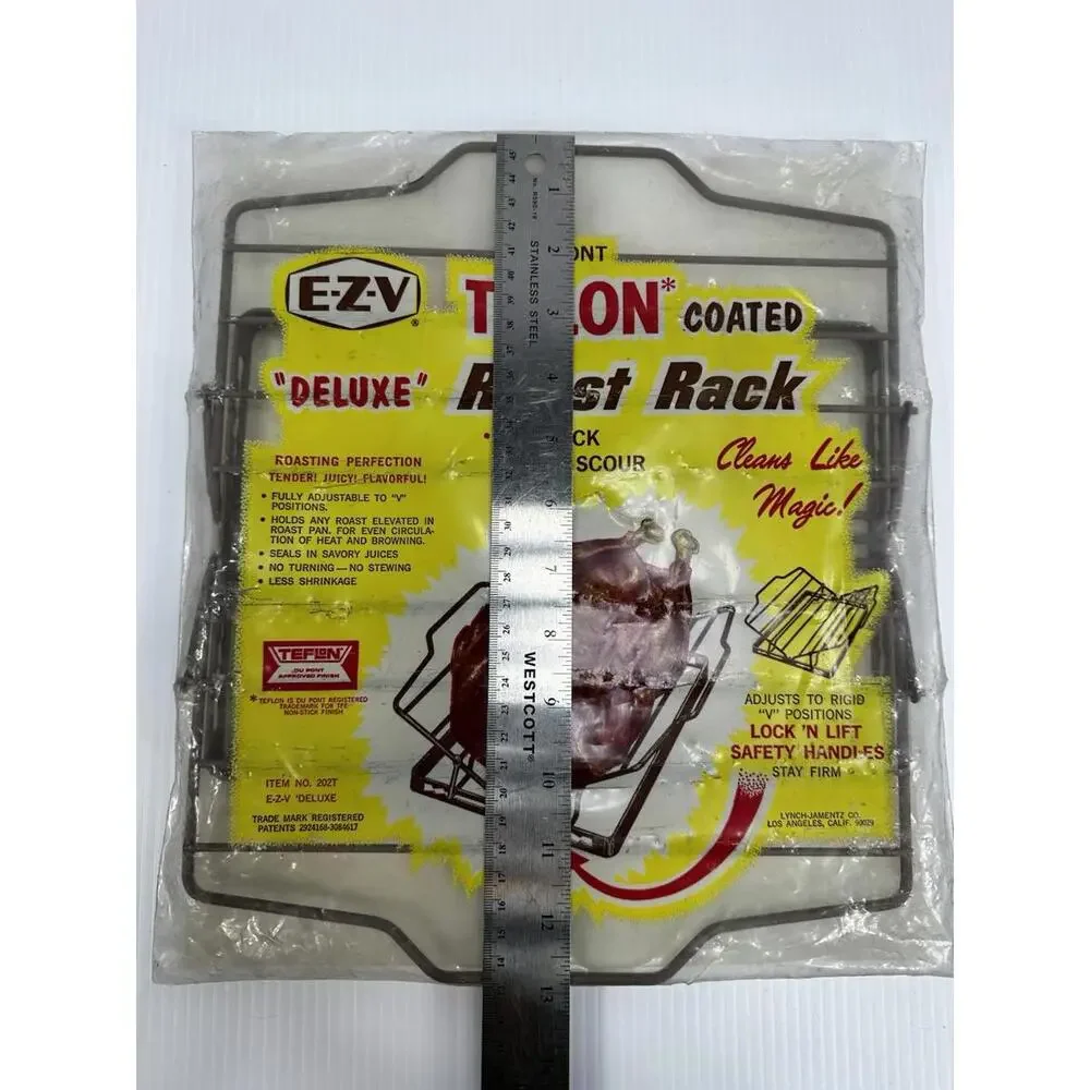 VTG Du Pont Teflon‎ E Z V Deluxe Roast Rack 1970s Lynch Jamentz Co Made in USA